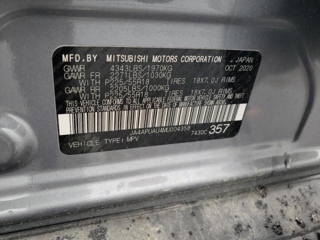 Photo 12 VIN: JA4APUAU4MU004358 - MITSUBISHI OUTLANDER 