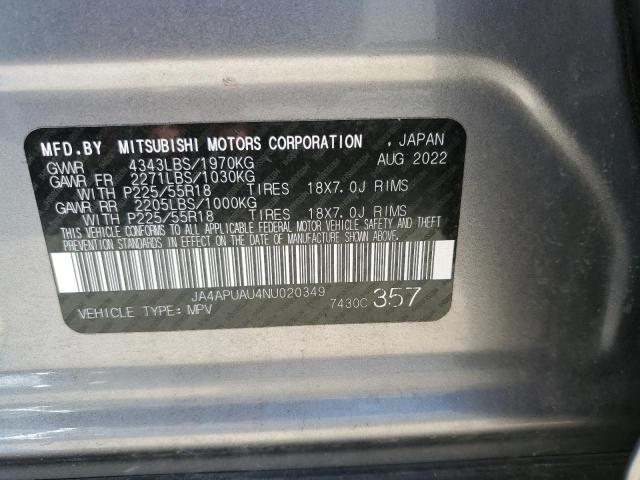 Photo 13 VIN: JA4APUAU4NU020349 - MITSUBISHI OUTLANDER 