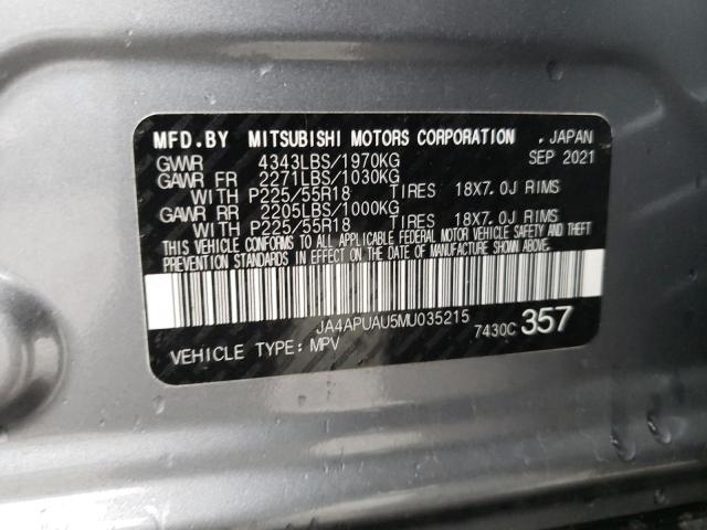 Photo 13 VIN: JA4APUAU5MU035215 - MITSUBISHI OUTLANDER 