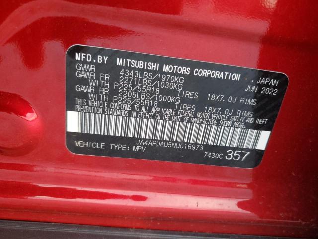 Photo 12 VIN: JA4APUAU5NU016973 - MITSUBISHI OUTLANDER 