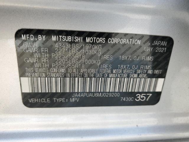 Photo 12 VIN: JA4APUAU6MU029200 - MITSUBISHI OUTLANDER 