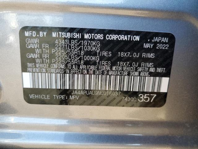 Photo 13 VIN: JA4APUAU9NU016037 - MITSUBISHI OUTLANDER 