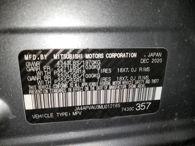 Photo 9 VIN: JA4APVAU3MU012165 - MITSUBISHI OUTLANDER 