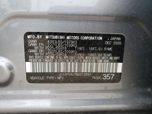 Photo 12 VIN: JA4APVAU7MU013691 - MITSUBISHI OUTLANDER 