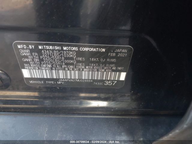 Photo 8 VIN: JA4APVAU7MU024884 - MITSUBISHI OUTLANDER SPORT 