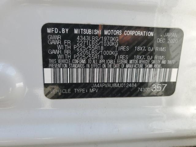 Photo 12 VIN: JA4APVAU8MU012484 - MITSUBISHI OUTLANDER 