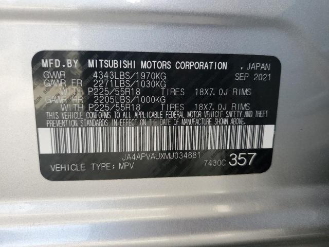 Photo 12 VIN: JA4APVAUXMU034681 - MITSUBISHI OUTLANDER 