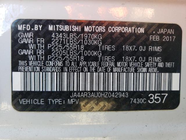 Photo 12 VIN: JA4AR3AU0HZ042943 - MITSUBISHI OUTLANDER 