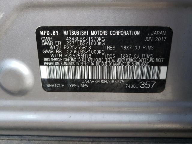 Photo 9 VIN: JA4AR3AU0HZ063775 - MITSUBISHI OUTLANDER 