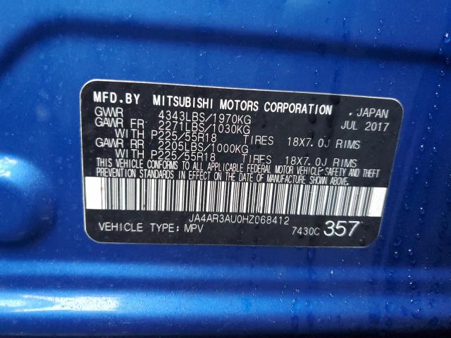 Photo 11 VIN: JA4AR3AU0HZ068412 - MITSUBISHI OUTLANDER 