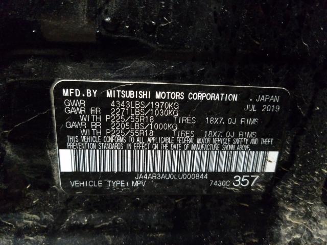 Photo 9 VIN: JA4AR3AU0LU000844 - MITSUBISHI OUTLANDER 