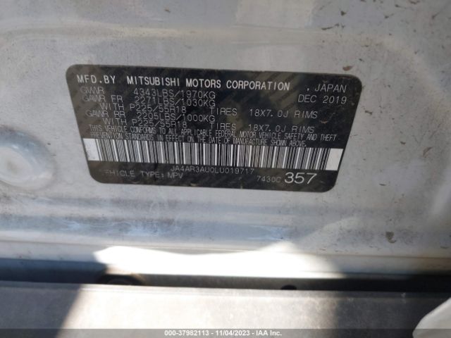 Photo 8 VIN: JA4AR3AU0LU019717 - MITSUBISHI OUTLANDER SPORT 