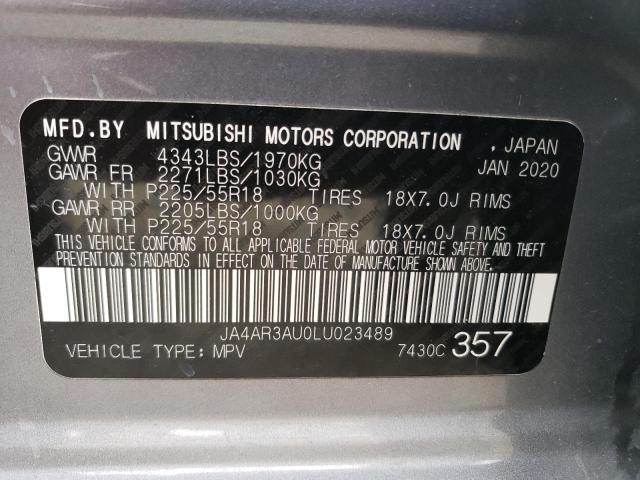 Photo 12 VIN: JA4AR3AU0LU023489 - MITSUBISHI OUTLANDER 