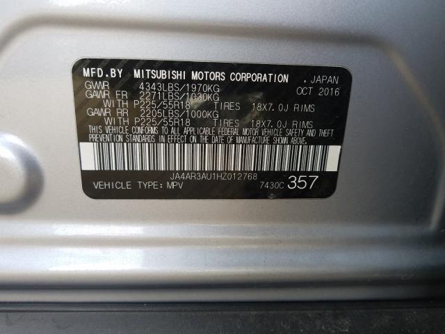 Photo 9 VIN: JA4AR3AU1HZ012768 - MITSUBISHI OUTLANDER 