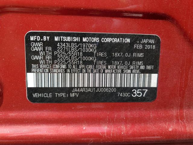 Photo 12 VIN: JA4AR3AU1JU006200 - MITSUBISHI OUTLANDER 