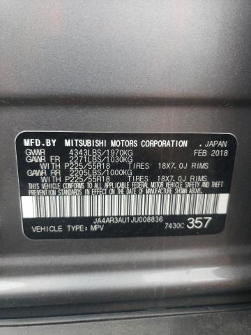 Photo 11 VIN: JA4AR3AU1JU008836 - MITSUBISHI OUTLANDER 