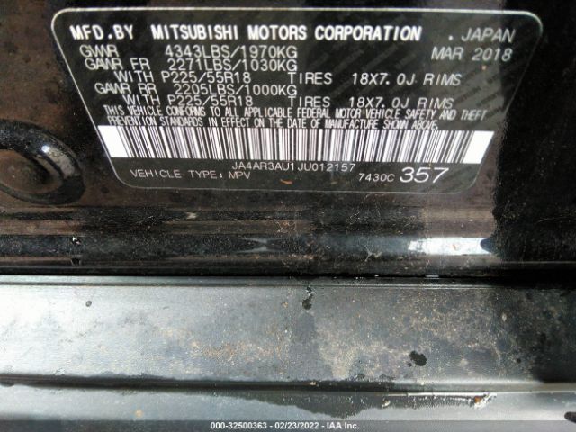 Photo 8 VIN: JA4AR3AU1JU012157 - MITSUBISHI OUTLANDER SPORT 