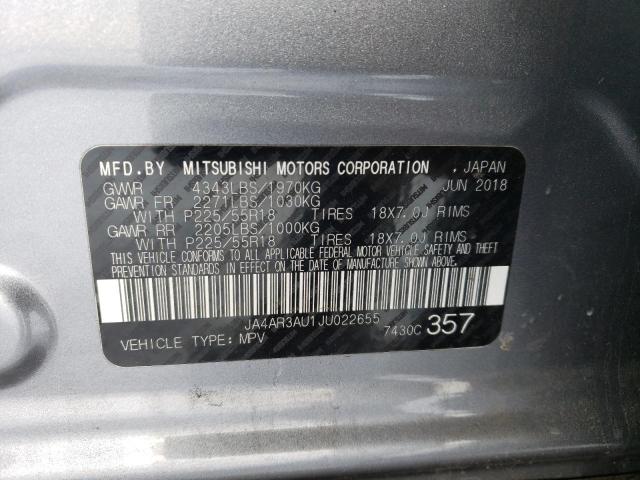 Photo 13 VIN: JA4AR3AU1JU022655 - MITSUBISHI OUTLANDER 