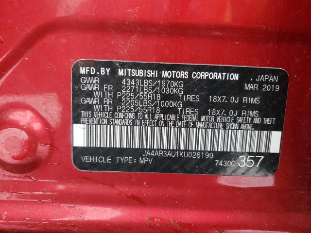 Photo 13 VIN: JA4AR3AU1KU026190 - MITSUBISHI OUTLANDER 