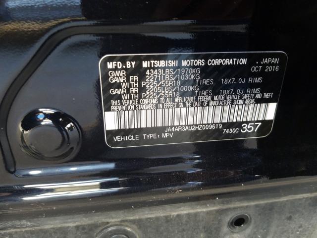 Photo 9 VIN: JA4AR3AU2HZ009619 - MITSUBISHI OUTLANDER 