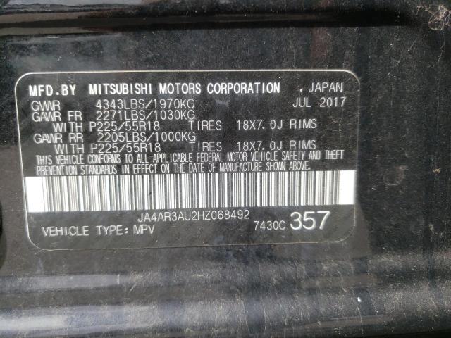 Photo 9 VIN: JA4AR3AU2HZ068492 - MITSUBISHI OUTLANDER 