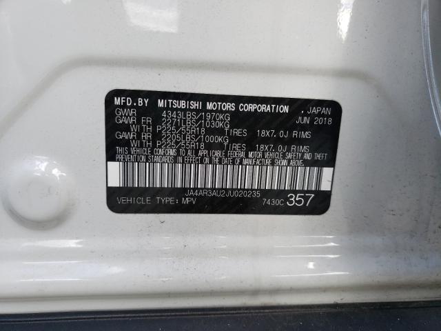 Photo 9 VIN: JA4AR3AU2JU020235 - MITSUBISHI OUTLANDER 