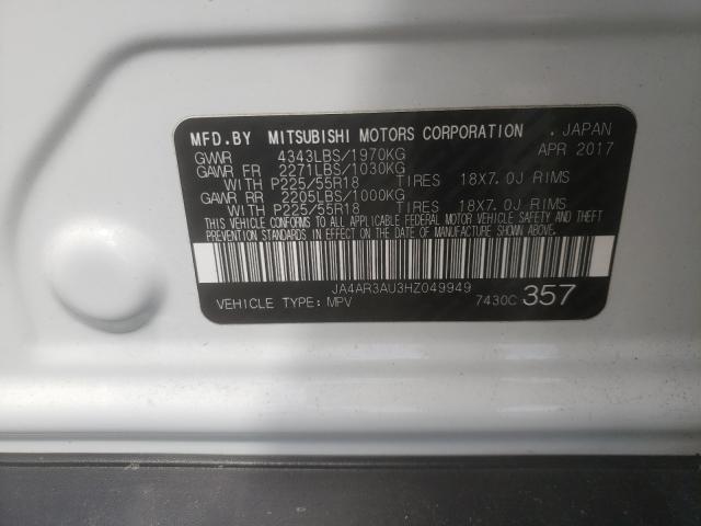 Photo 9 VIN: JA4AR3AU3HZ049949 - MITSUBISHI OUTLANDER 