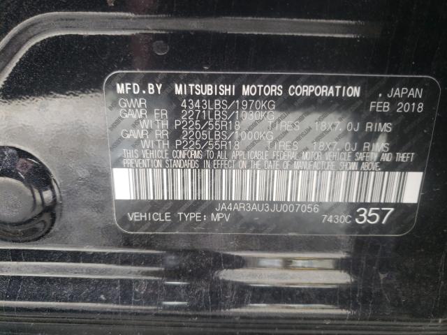 Photo 9 VIN: JA4AR3AU3JU007056 - MITSUBISHI OUTLANDER 