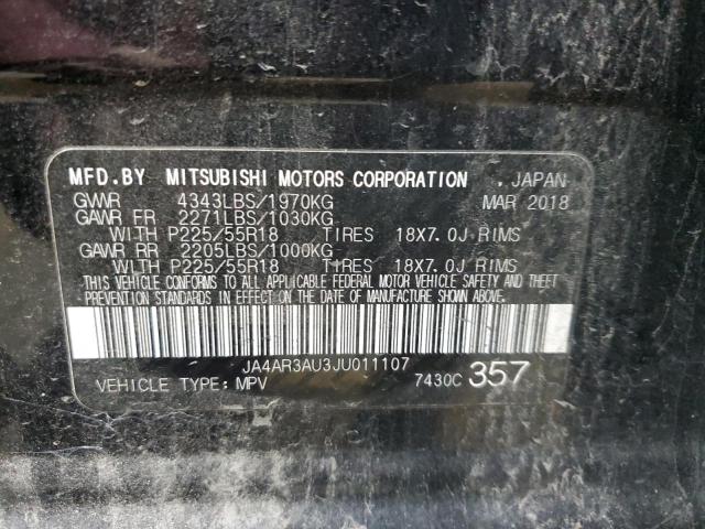 Photo 12 VIN: JA4AR3AU3JU011107 - MITSUBISHI OUTLANDER 