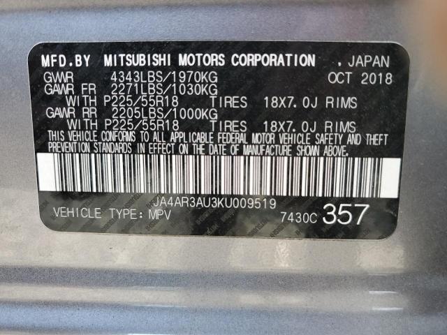 Photo 11 VIN: JA4AR3AU3KU009519 - MITSUBISHI OUTLANDER 