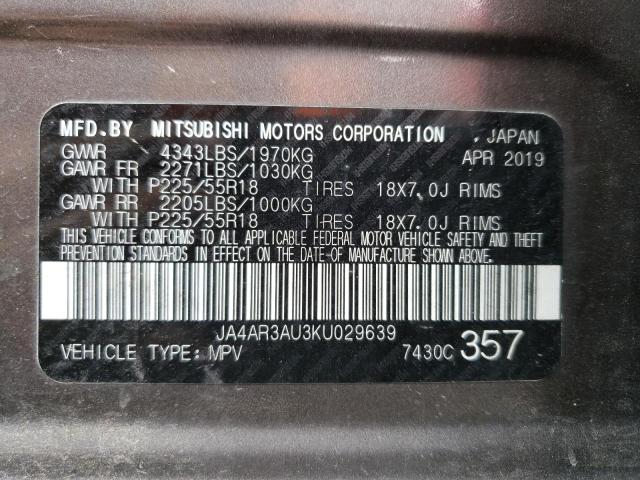 Photo 11 VIN: JA4AR3AU3KU029639 - MITSUBISHI OUTLANDER 