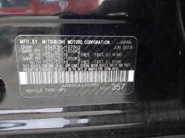 Photo 13 VIN: JA4AR3AU4JU020995 - MITSUBISHI OUTLANDER 