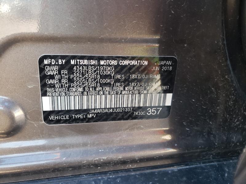 Photo 9 VIN: JA4AR3AU4JU021337 - MITSUBISHI OUTLANDER 