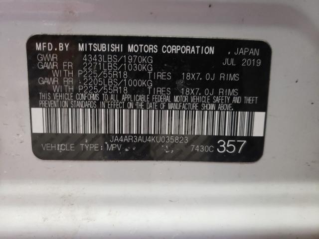 Photo 9 VIN: JA4AR3AU4KU035823 - MITSUBISHI OUTLANDER 