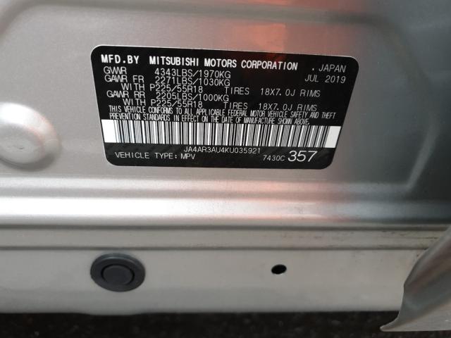 Photo 9 VIN: JA4AR3AU4KU035921 - MITSUBISHI OUTLANDER 