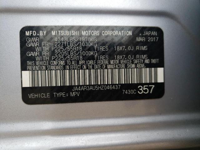 Photo 9 VIN: JA4AR3AU5HZ046437 - MITSUBISHI OUTLANDER 