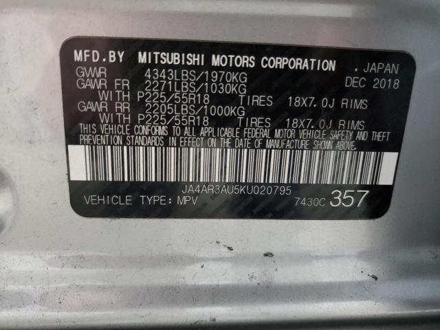 Photo 13 VIN: JA4AR3AU5KU020795 - MITSUBISHI OUTLANDER 