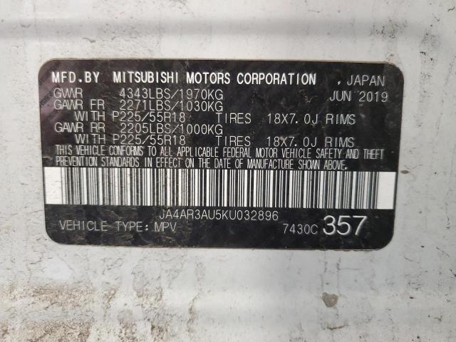 Photo 11 VIN: JA4AR3AU5KU032896 - MITSUBISHI OUTLANDER 