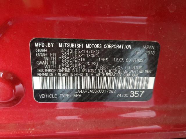 Photo 11 VIN: JA4AR3AU6KU017288 - MITSUBISHI OUTLANDER 