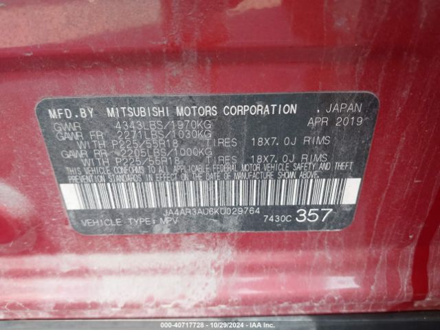 Photo 8 VIN: JA4AR3AU6KU029764 - MITSUBISHI OUTLANDER SPORT 