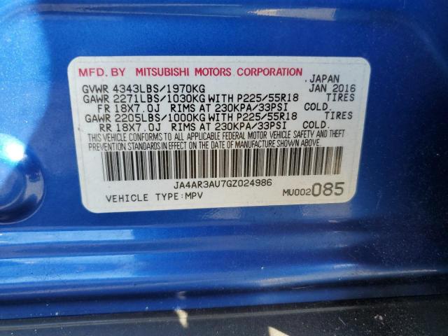 Photo 12 VIN: JA4AR3AU7GZ024986 - MITSUBISHI OUTLANDER 