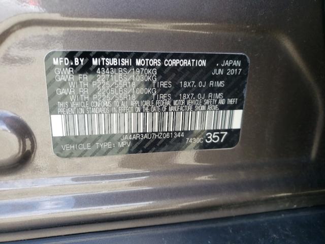 Photo 9 VIN: JA4AR3AU7HZ061344 - MITSUBISHI OUTLANDER 