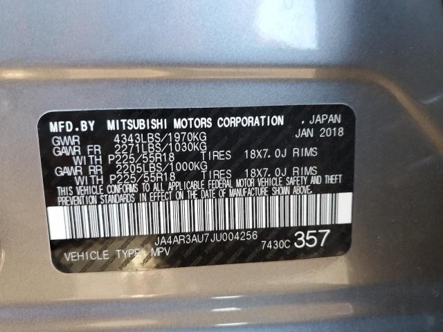 Photo 12 VIN: JA4AR3AU7JU004256 - MITSUBISHI OUTLANDER 