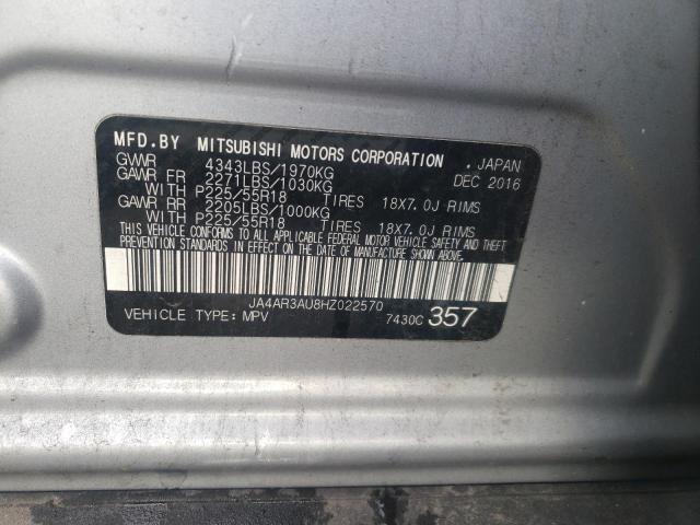 Photo 12 VIN: JA4AR3AU8HZ022570 - MITSUBISHI OUTLANDER 