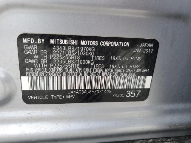 Photo 12 VIN: JA4AR3AU8HZ031429 - MITSUBISHI OUTLANDER 