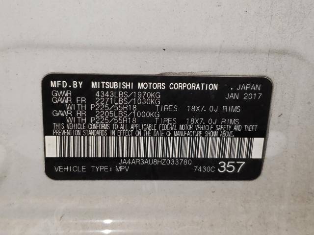 Photo 9 VIN: JA4AR3AU8HZ033780 - MITSUBISHI OUTLANDER 