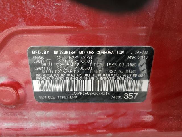 Photo 12 VIN: JA4AR3AU8HZ044214 - MITSUBISHI OUTLANDER 