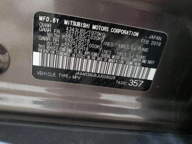 Photo 12 VIN: JA4AR3AU8JU009028 - MITSUBISHI OUTLANDER 