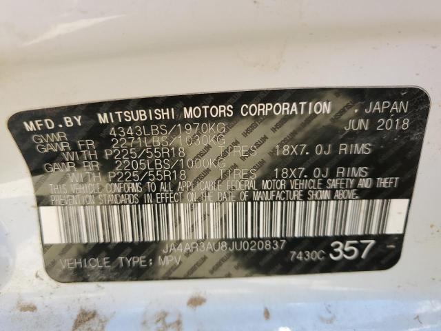 Photo 9 VIN: JA4AR3AU8JU020837 - MITSUBISHI OUTLANDER 