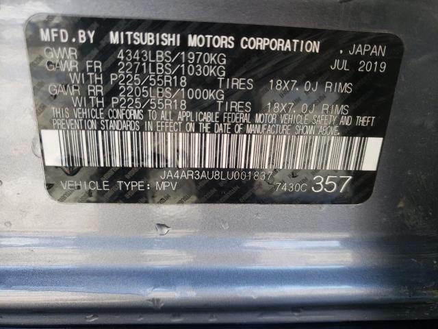 Photo 9 VIN: JA4AR3AU8LU001837 - MITSUBISHI OUTLANDER 